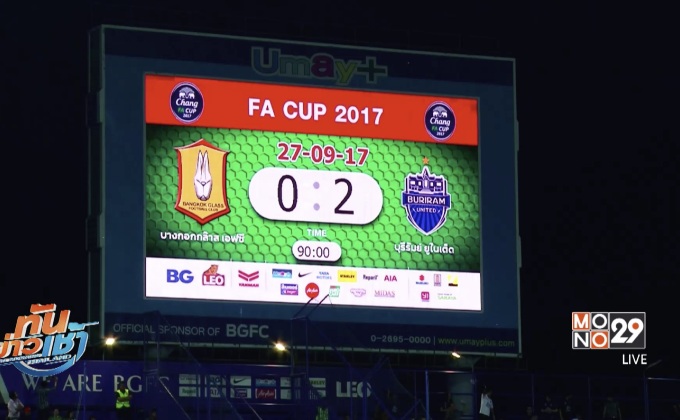 “บุรีรัมย์” บุกทุบ “บีจี” 2-0 ทะลุ 8 ทีมเอฟเอคัพ