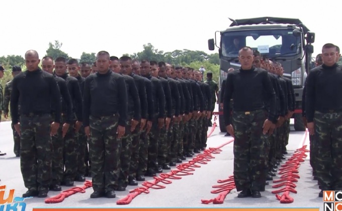 กำลังพลสรรพาวุธทหารบก ซ้อมพลฉุดชักราชรถ