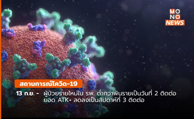 สถานการณ์โควิด-19 (13 ก.ย.)