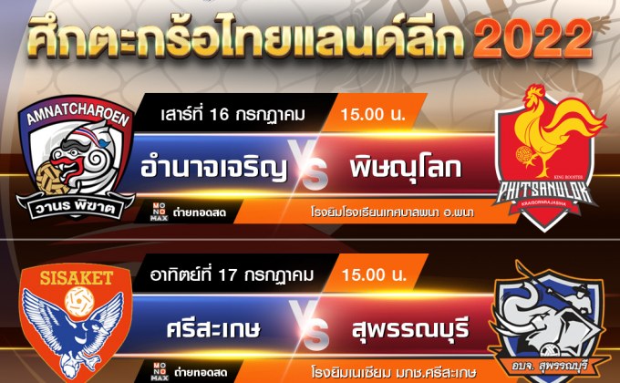 เปิดโปรแกรมยิงสด  “ตะกร้อ ไทยแลนด์ ลีก” สัปดาห์ที่ 10