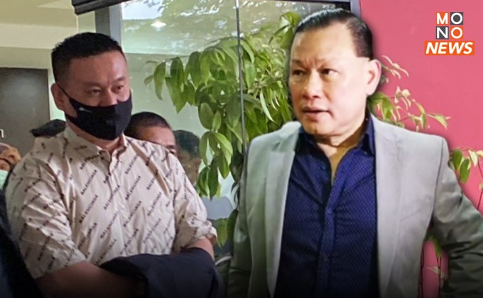 “สันธนะ” โผล่รอรับ “ตู้ห่าว” หน้าโรงพักยานนาวา ตร.คุมสอบก่อนส่งตัวนอนคุก