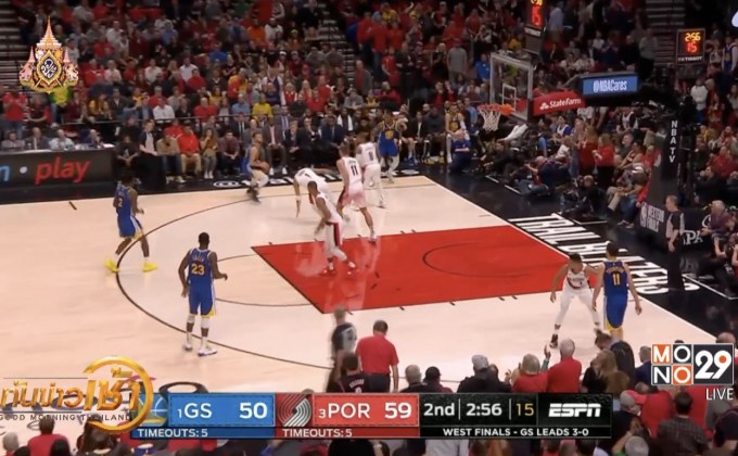 วอร์ริเออร์สทุบพอร์ทแลนด์4เกมรวด ทะลุป้องกันแชมป์NBA