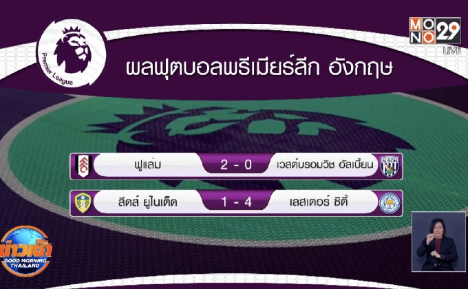 ผลการแข่งขันฟุตบอลพรีเมียร์ลีก