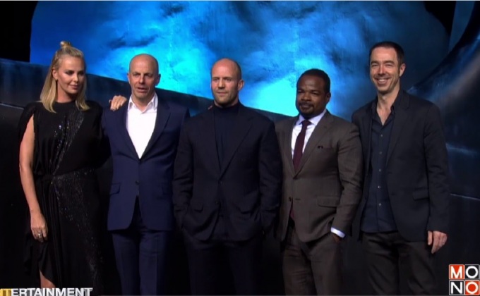 ชาร์ลิซ เธอรอน และ เจสัน สเตทแธม ร่วมแถลงข่าวภาพยนตร์ Fast & Furious 8 ที่ปักกิ่ง