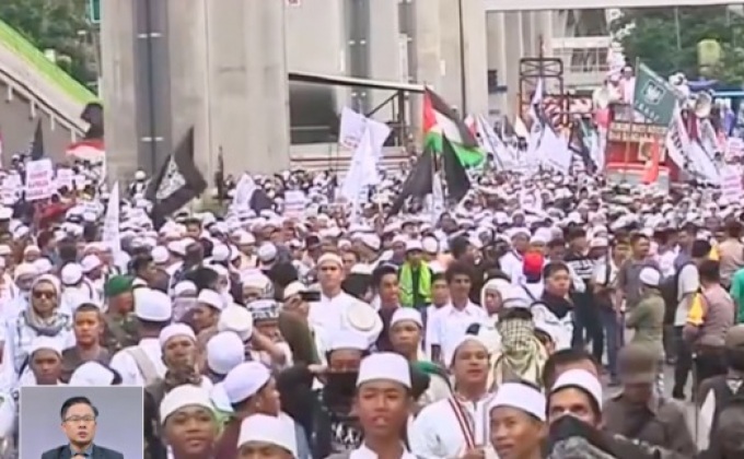 ประท้วงต่อต้านตำรวจในอินโดนีเซีย