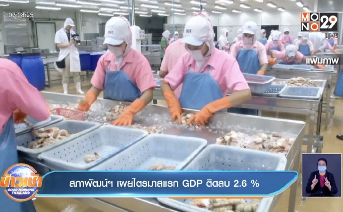 สภาพัฒน์ฯ เผยไตรมาสแรก GDP ติดลบ 2.6 %