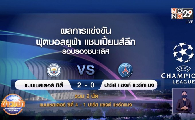 ผลการแข่งขันฟุตบอลยูฟ่า แชมเปี้ยนส์ลีก รอบรองชนะเลิศ