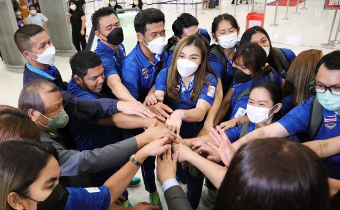 วอลเลย์บอลสาวไทย ลัดฟ้าลุยซีเกมส์กัมพูชา