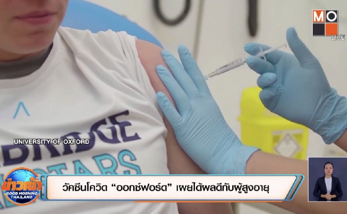 วัคซีนโควิด “ออกซ์ฟอร์ด” เผยได้ผลดีกับผู้สูงอายุ