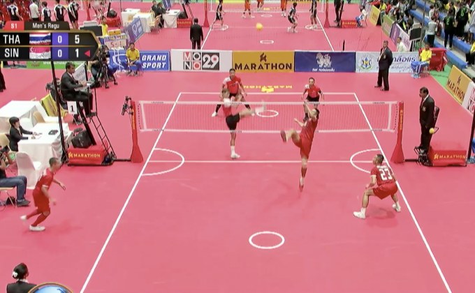 ลูกหวายไทยต้อนสิงคโปร์ขาด ประเดิมตะกร้อคิงส์คัพ