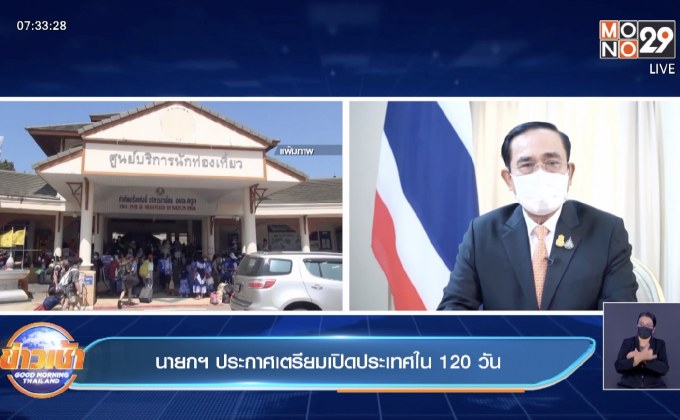 นายกฯ ประกาศเตรียมเปิดประเทศใน 120 วัน