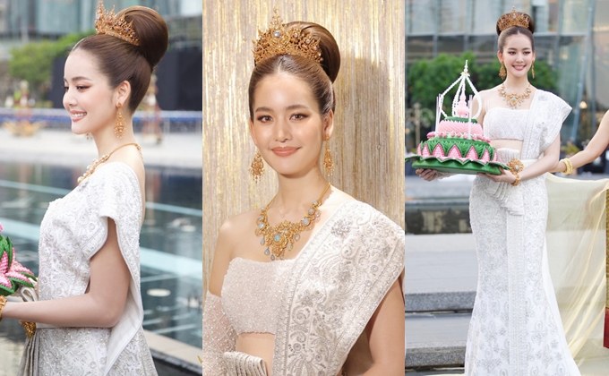 โบว์ เมลดา นางนพมาศ ปี 2565 ชุดไทยจักรีมูลค่า 20 ล้าน
