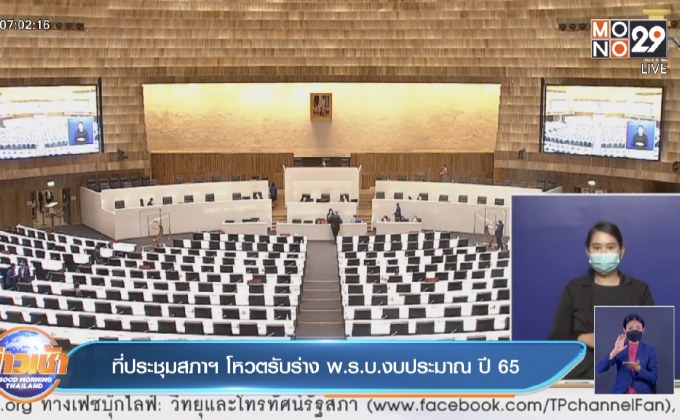 ที่ประชุมสภาฯ โหวตรับร่าง พ.ร.บ.งบประมาณ ปี 65