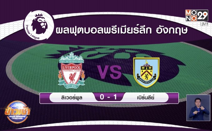 ผลการแข่งขันฟุตบอลพรีเมียร์ลีก อังกฤษ 22-01-64 