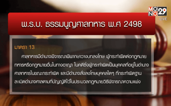 ขอบเขตอำนาจศาลทหาร