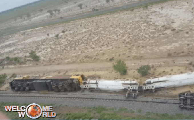 รถไฟขนส่งสินค้าตกรางในออสเตรเลีย