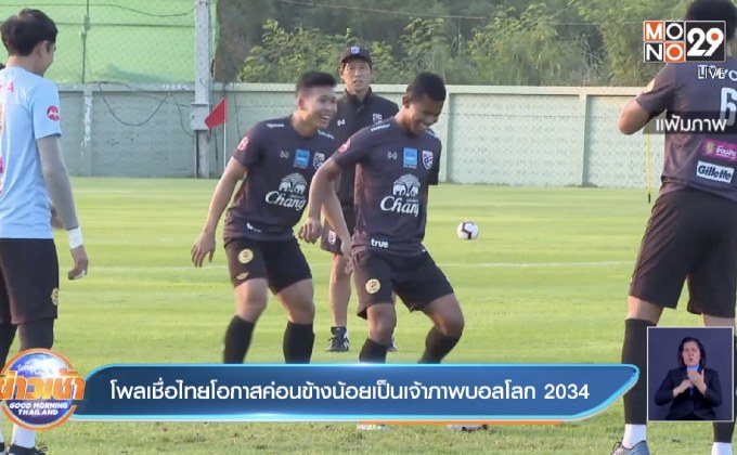 โพลเชื่อไทยโอกาสค่อนข้างน้อยเป็นเจ้าภาพบอลโลก 2034