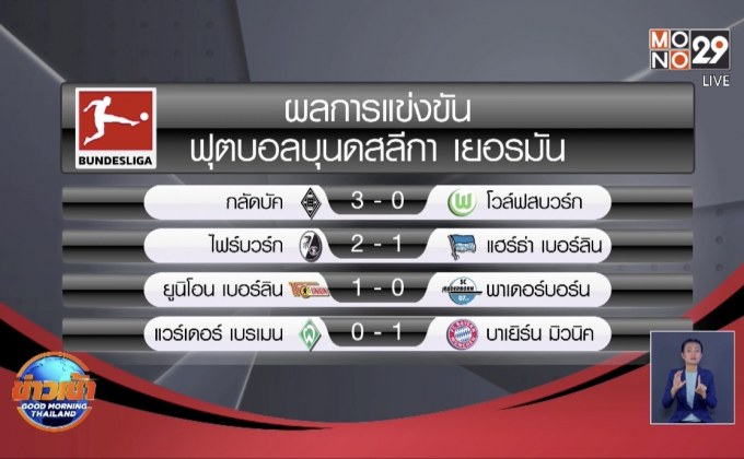 บาเยิร์นบุกเฉือนเบรเมน1-0ผงาดแชมป์บุนเดสลีกา
