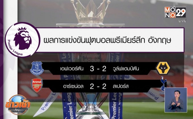 ผลการแข่งขันฟุตบอลพรีเมียร์ลีก อังกฤษ 02-09-62