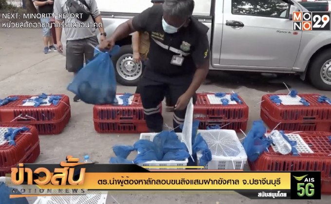 ตร.นำผู้ต้องหาลักลอบขนลิงแสมฝากขังศาล จ.ปราจีนบุรี