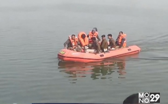 เรืออับปางในแม่น้ำคงคาของอินเดีย