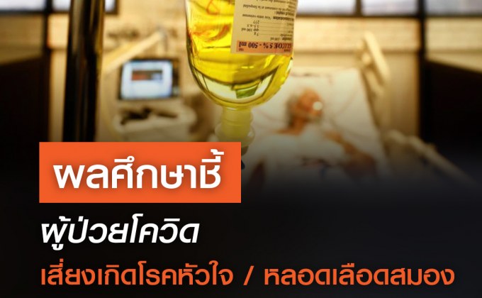 ผลศึกษาชี้ผู้ป่วยโควิด เสี่ยงเกิดโรคหัวใจ และ หลอดเลือดสมอง