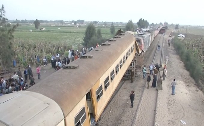 รถไฟชนกันในอียิปต์ ดับ 15 คน