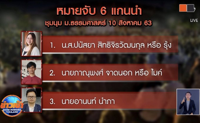 ออกหมายจับ 6 แกนนำ “ธรรมศาสตร์จะไม่ทน”